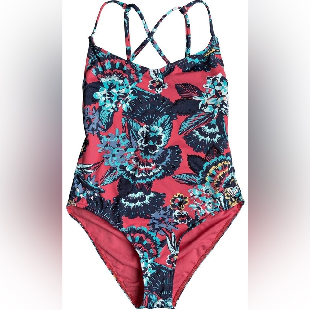 Roxy Girls One Piece Swim Suit Size 14